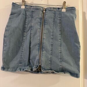 Free People Denim Blue Skirt
